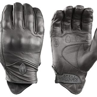 Damascus All-Leather Gloves With Knuckle Armor