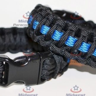 Police Thin Blue Line Deluxe Paracord Survival Bracelet