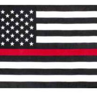 Thin Red Line Firefighter Polyester Flag