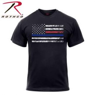 Rothco Thin Blue Line & Thin Red Line Tee Shirt
