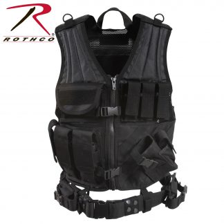 Rothco Cross Draw Tactical MOLLE Vest – Black