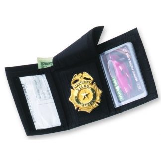 Strong Nylon Tri Fold Badge Wallet