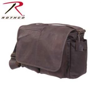 Rothco Brown Leather Classic Messenger Bag
