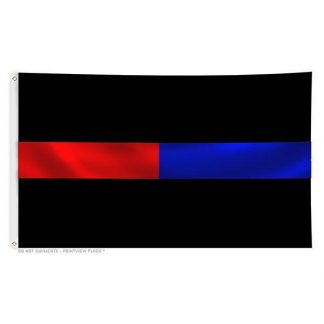 Thin Red Line/Thin Blue Line – 3 x 5 Foot Flag with Grommets