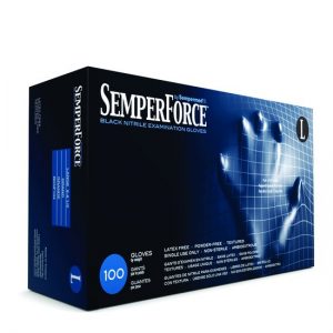 Sempermed Black Nitrile SemperForce Disposable Gloves