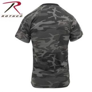 Rothco Camo US Flag T-Shirt – Black Camo