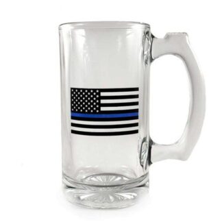 Thin Blue Line 12.5oz Glass Mug